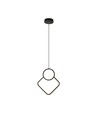 12W LED pendel, hvitt rombe-design - 105lm/W, 28x180cm, moderne lysekrone