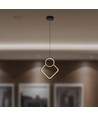 12W LED pendel, hvitt rombe-design - 105lm/W, 28x180cm, moderne lysekrone