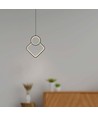 12W LED pendel, hvitt rombe-design - 105lm/W, 28x180cm, moderne lysekrone