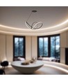 49W LED dekorativ pendel, dimbar - Ø70cm, 5220lm, 3000K, sort kabinett, IP20