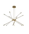 42W LED designer pendel, gull - Dimbar, 12 rør, 3000K, 85x31x120cm