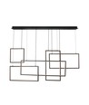 45W LED designer pendel - 120cm, 4800lm, sort, varm hvit, IP20