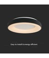 49W LED dekorativ taklampe, dimbar - Ø60cm, 106lm/W, sort, 3000K, Triac dimbar