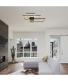 47W LED taklampe - L90xW67cm, 3000K, dimbar, sort finish, dekorativ innendørs belysning