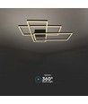 47W LED taklampe - L90xW67cm, 3000K, dimbar, sort finish, dekorativ innendørs belysning