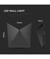 5W LED vegglampe - IP65, sort, 110lm/W, 17,5x17,5cm, aluminium, inkl. lyskilde