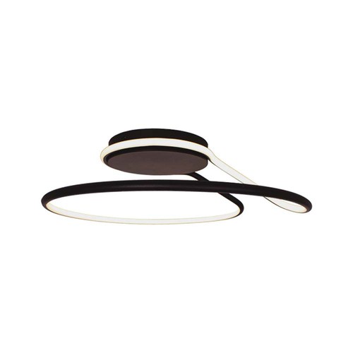 54W LED designer pendel, dimbar - Sort, 4000K, 5330lm, rund abstrakt form