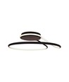 54W LED designer pendel, dimbar - Sort, 4000K, 5330lm, rund abstrakt form