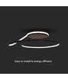 54W LED designer pendel, dimbar - Sort, 4000K, 5330lm, rund abstrakt form