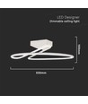 43W LED Designer taklampe, hvit rund - 4580lm, Ø52cm, 4000K, elegant design