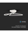 43W LED Designer taklampe, hvit rund - 4580lm, Ø52cm, 4000K, elegant design