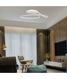 24W Designer LED taklampe - Ø25cm, hvit, sirkel design, 4000K nøytral hvit