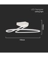24W LED designer taklampe - Rund, hvit, 2560lm, 4000K, IP20