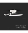 24W LED designer taklampe - Rund, hvit, 2560lm, 4000K, IP20
