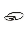20W LED designer taklampe - To overlappende ringer, Ø45cm, sort, 3000K, 105lm/W
