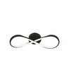 24W Infinity LED designerlampe - 3000K, sort, 360 grader, vegg/taklampe