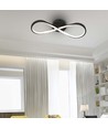 24W Infinity LED designerlampe - 3000K, sort, 360 grader, vegg/taklampe