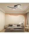 24W LED designer taklampe - 2560lm, 3000K, sort, 360 grader lysspredning