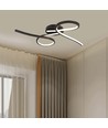 24W LED designer taklampe - 2560lm, 3000K, sort, 360 grader lysspredning