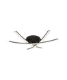 20W LED designer taklampe - 3 kryssede rør, 105lm/W, sort finish, 3000K