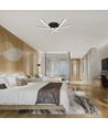20W LED designer taklampe - 3 kryssede rør, 105lm/W, sort finish, 3000K