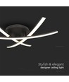 20W LED designer taklampe - 3 kryssede rør, 105lm/W, sort finish, 3000K
