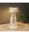 1W oppladbar LED bordlampe - Touch dimbar, 3-i-1 CCT, transparent, Ø16 x 25 cm