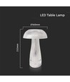 1W oppladbar LED bordlampe - Touch dimbar, 3-i-1 CCT, transparent, Ø16 x 25 cm