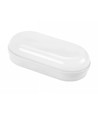 8W LED Technic vegglampe - IP54, IK10, oval, hvit, inkl. lyskilde