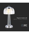 LED bordlampe - 1800mAh batteri, 13,5x26,5cm, 3i1, kromhus
