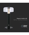 LED Bordlampe - 1800mAh Batteri, Ø150x300, 3000K, Svart Hus