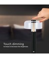 LED Bordlampe - 1800mAh Batteri, Ø150x300, 3000K, Svart Hus