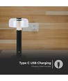 LED Bordlampe - 1800mAh Batteri, Ø150x300, 3000K, Svart Hus