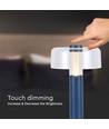 1W oppladbar LED bordlampe - Fiolett, dimbar, 3000K, USB lading, 30cm høy