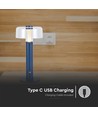 1W oppladbar LED bordlampe - Fiolett, dimbar, 3000K, USB lading, 30cm høy