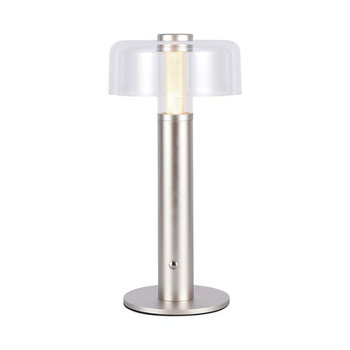 1W oppladbar LED bordlampe, champagne gull - Touch dimbar, USB-C, 3000K, 1800mAh, høyde 30cm