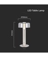 1W oppladbar LED bordlampe, champagne gull - Touch dimbar, USB-C, 3000K, 1800mAh, høyde 30cm