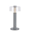 1W oppladbar LED bordlampe - Touch dimbar, 1800mAh batteri, 3000K, grå, inkl. USB-C kabel