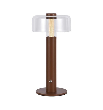 1W oppladbar LED bordlampe, sandbrun - Touch dimbar, 3000K, USB-C, 150x300mm