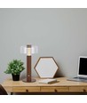 1W oppladbar LED bordlampe, sandbrun - Touch dimbar, 3000K, USB-C, 150x300mm