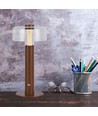 1W oppladbar LED bordlampe, sandbrun - Touch dimbar, 3000K, USB-C, 150x300mm