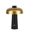 3W oppladbar LED bordlampe - Touch dimbar, 3-i-1 CCT, gull/sort, inkl. USB-kabel