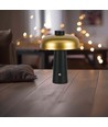 3W oppladbar LED bordlampe - Touch dimbar, 3-i-1 CCT, gull/sort, inkl. USB-kabel