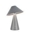 3W oppladbar LED bordlampe, CCT - Grå, touch dimbar, USB-C, metall, 200lm