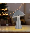 3W oppladbar LED bordlampe, CCT - Grå, touch dimbar, USB-C, metall, 200lm