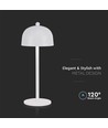 V-Tac Oppladbar bordlampe 3i1 - CCT, hvit, IP20, touch dimbar