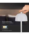 V-Tac Oppladbar bordlampe 3i1 - CCT, hvit, IP20, touch dimbar