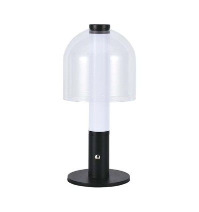 2W LED bordlampe, oppladbar - Touch dimbar, 3-i-1 CCT, sort, USB, inkl. batteri