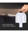 2W LED bordlampe, oppladbar - Touch dimbar, 3-i-1 CCT, sort, USB, inkl. batteri