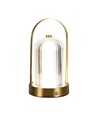 1W oppladbar LED bordlampe, touch dimbar - 3-i-1 CCT, French Gold, 1800mAh batteri, høyde 19cm